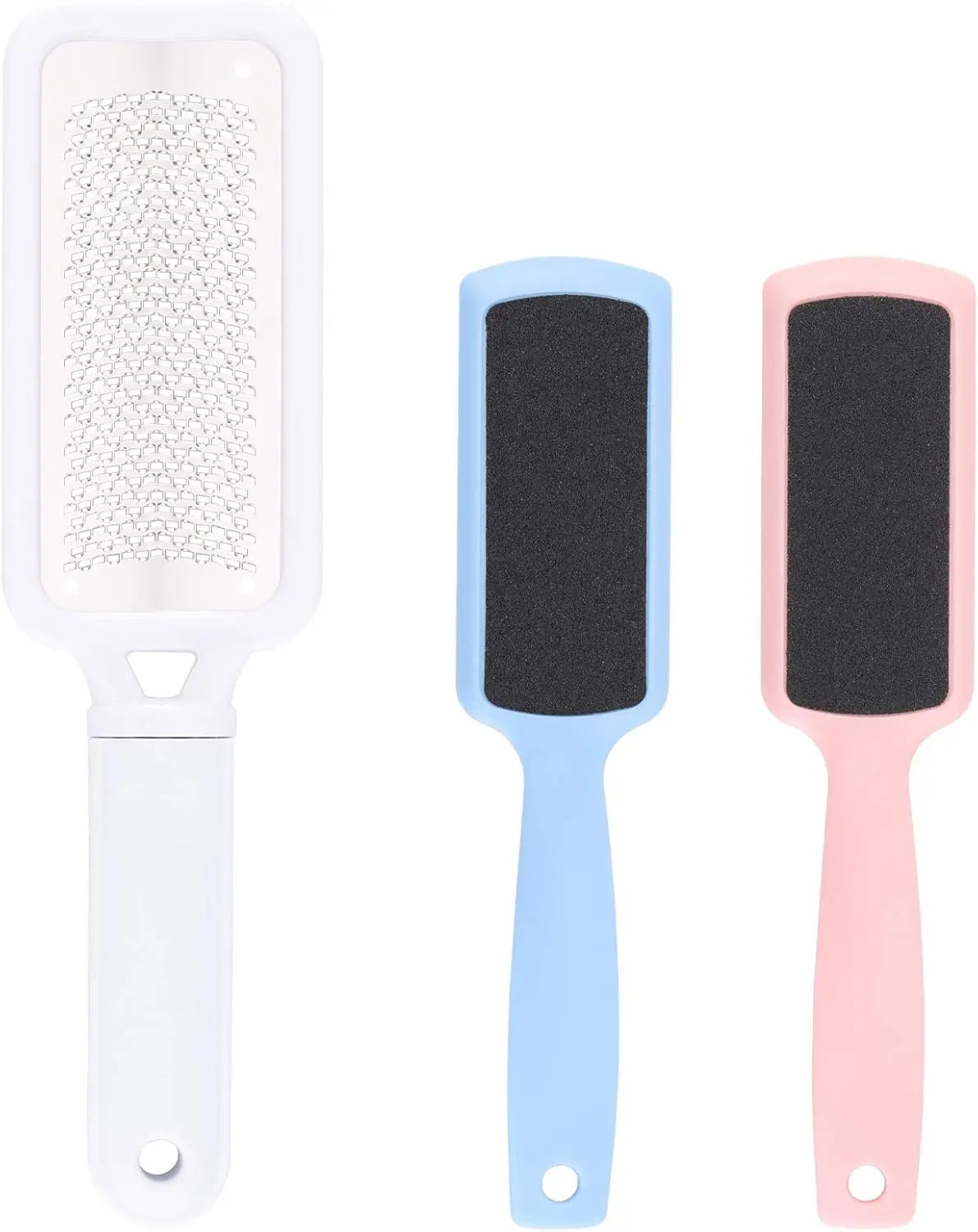 3Pcs Foot Files Kit Foot Scrubber Foot Rasp,Double-Sided Heel Files Pedicure Tool Callus Remover Stainless Steel Feet Scraper Beauty World Shop
