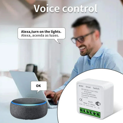 Tuya Smart WiFi Switch For Lighting RF 433MHz Wireless Switch Smart Life APP Voice Control Work With Alice Alexa Google Home Beauty World Shop