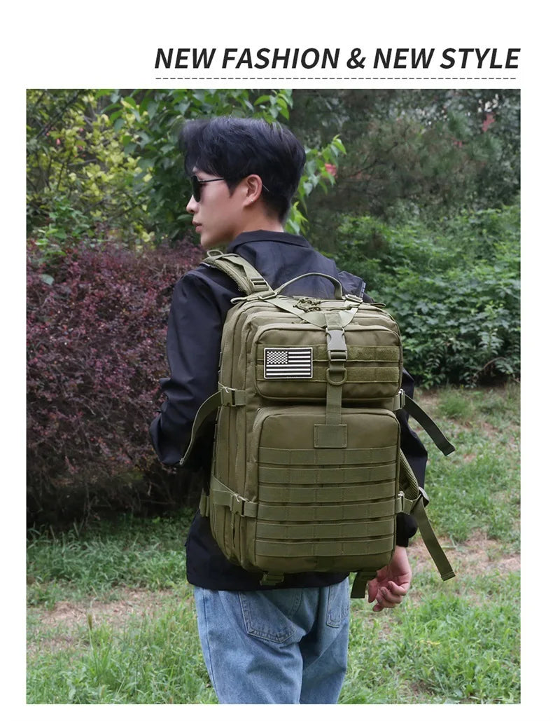 Adjustable Shoulder Straps Hiking Backpack Zipper Closure Travel Sports Camping Mountaineering Cycling Outdoor Unisex Foldable L Beauty World Shop