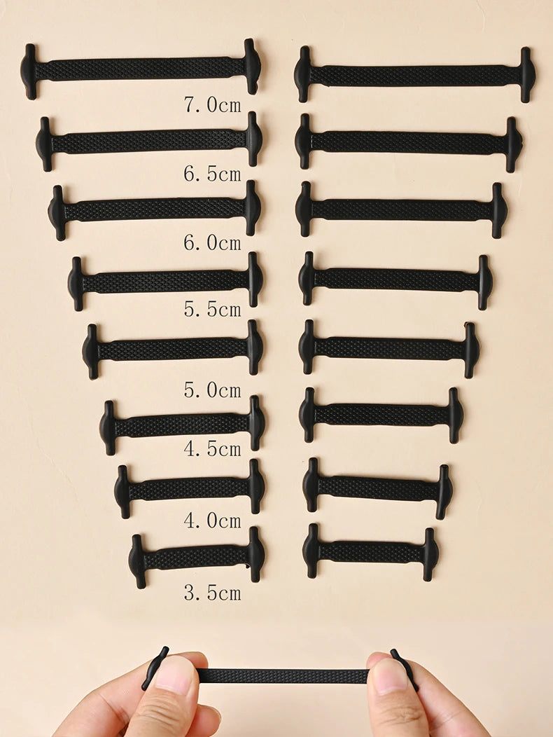 16pcs/lot Silicone Shoelaces No Tie Shoelaces 12 colors Elastic Lace Shoelace Creative Lazy Silicone Laces Rubber Lace Beauty World Shop