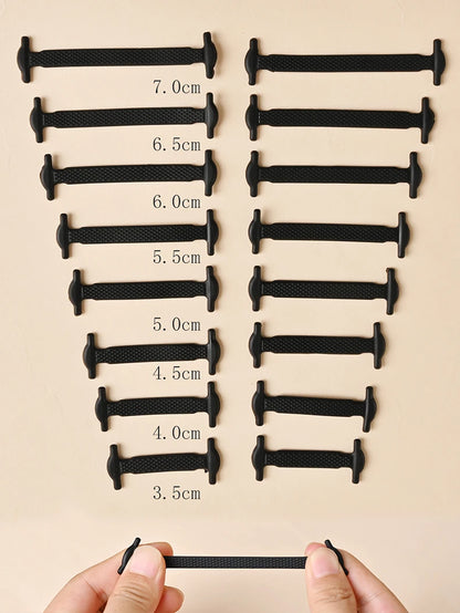 16pcs/lot Silicone Shoelaces No Tie Shoelaces 12 colors Elastic Lace Shoelace Creative Lazy Silicone Laces Rubber Lace Beauty World Shop