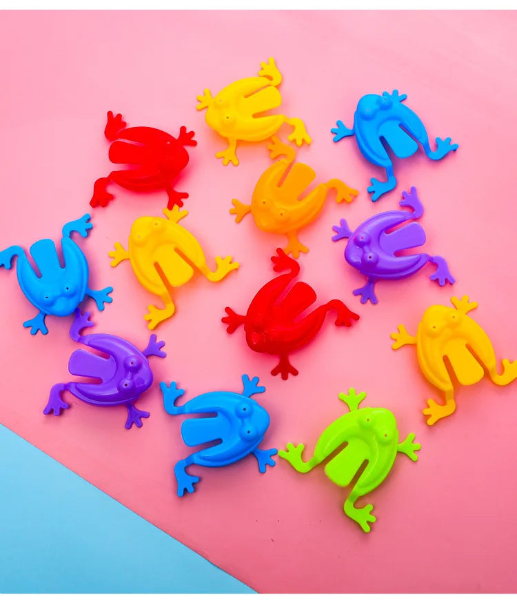 20pcs Bouncing Frog Nostalgic Toys For Children Kindergarten Educational Toy Jumping Frog Toy Christmas Gift Beauty Fashion