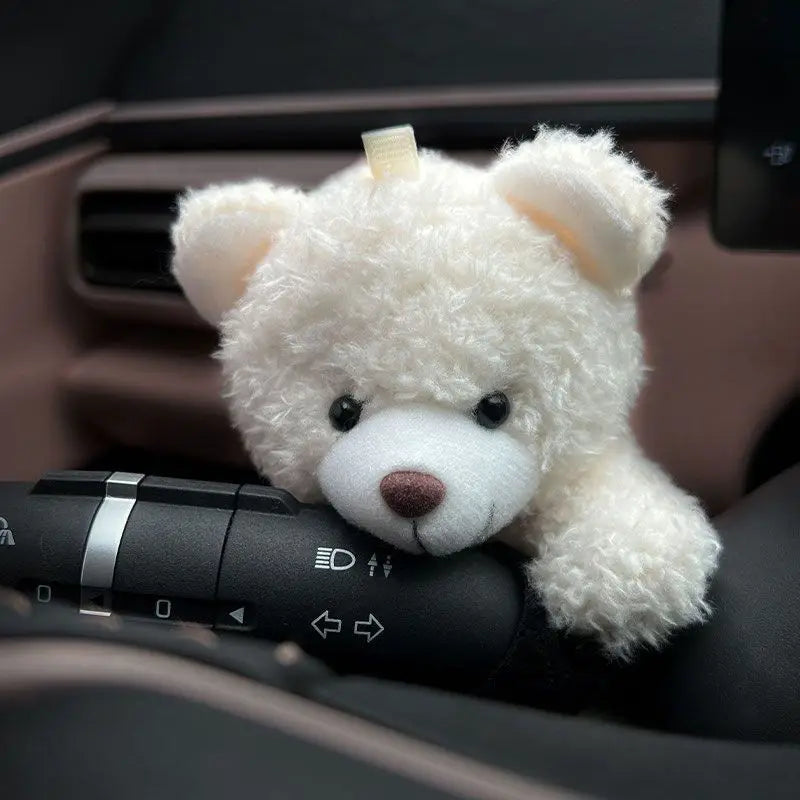 Car Cute Bowknot Panda Wiper Turn Signal Switch Ornaments Plush Decor Auto Interior Accessories Beauty World Shop