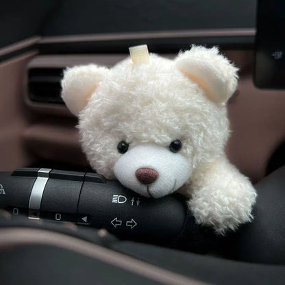 Car Cute Bowknot Panda Wiper Turn Signal Switch Ornaments Plush Decor Auto Interior Accessories Beauty World Shop