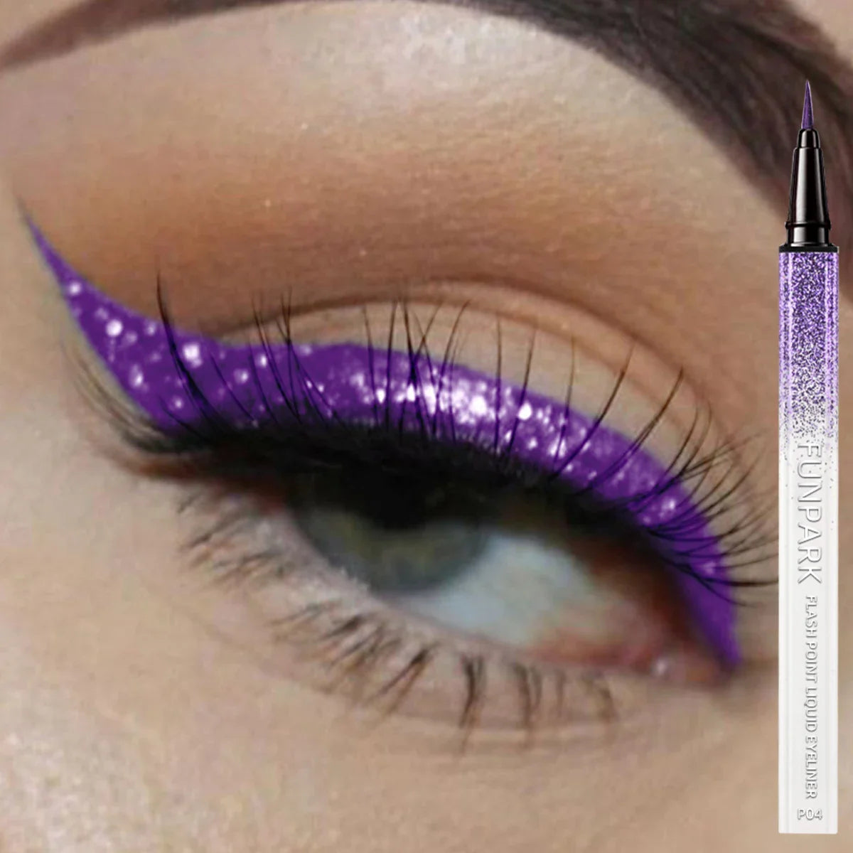 6 Color Diamond Shiny Eye Liner Eyeshadow Waterproof Quick-dry Silver Gold Metellic Pearlescent Liquid Eyeliner Makeup Gilfts Beauty Trend Shop
