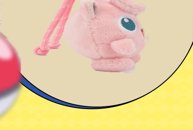 Original Anime Pokemon Kawaii Pikachu Keychain Gengar Mew Jigglypuff Mimikyu Stuffed Toy Cute Plush Keyring Doll Pendant Gift Beauty World Shop