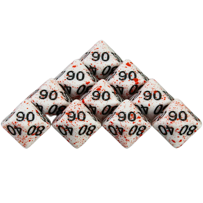 Dormia Dice DND Accessories Opaque White Acrylic Polyhedral Dice Set With Special Blood Effect For Table Board Role Playing Game Beauty World Shop