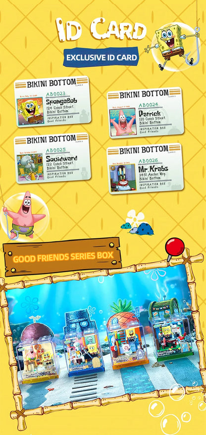 Spongebob Building Blocks Patrick Star Krusty Krab Squidward Tentacles Room Model Bricks Set Desktop Ornaments Kids Toys Gifts Beauty World Shop