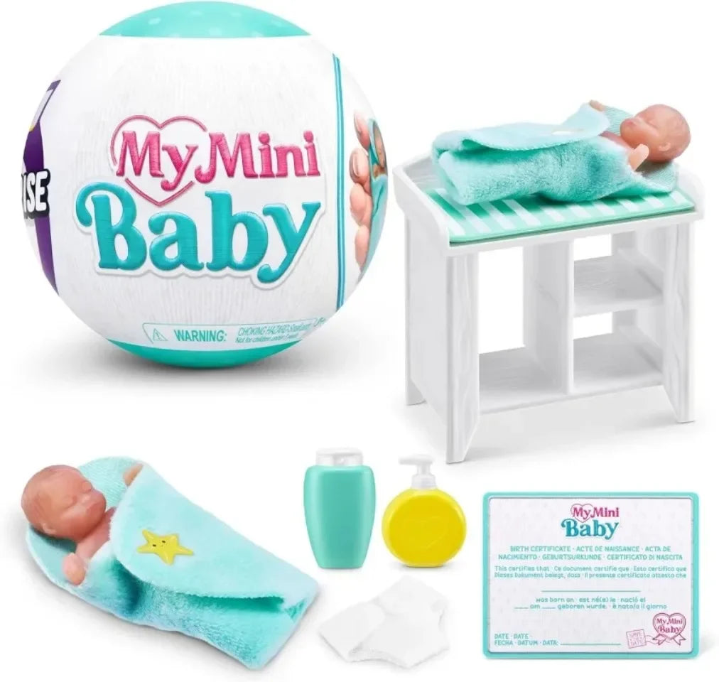 Zuru 5 Surprise Mini Brands Toys My Mini Baby Surprise Doll Cute Gift Miniature Toy Decoration Birthday Gift for Kids Toys Beauty World Shop