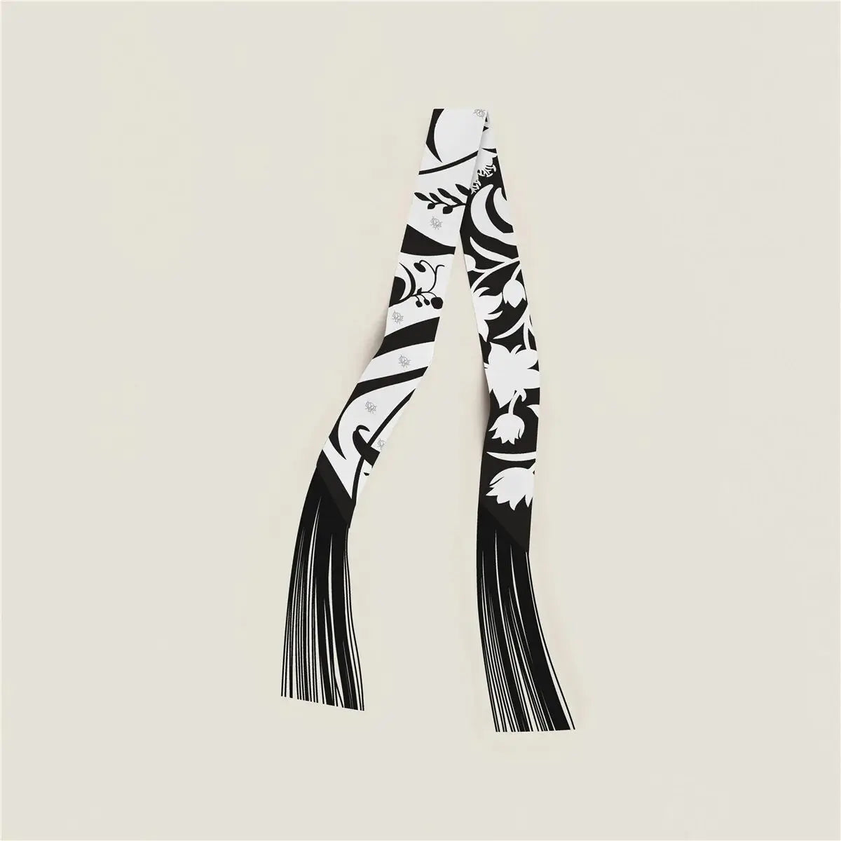 130x5cm Tassel Cashew Print Scarf Women's All-season Twill Silk Decorative Ribbon Multi-purpose Bag Hair Tie Belt Scarf Beauty World Shop