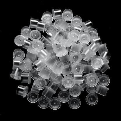 ROKYO 1000PCS Disposable Steady Tattoo Ink Cups Plastic Pigment Clear Holder Container Caps Permanent Makeup Microblading Supply Beauty Trend Shop