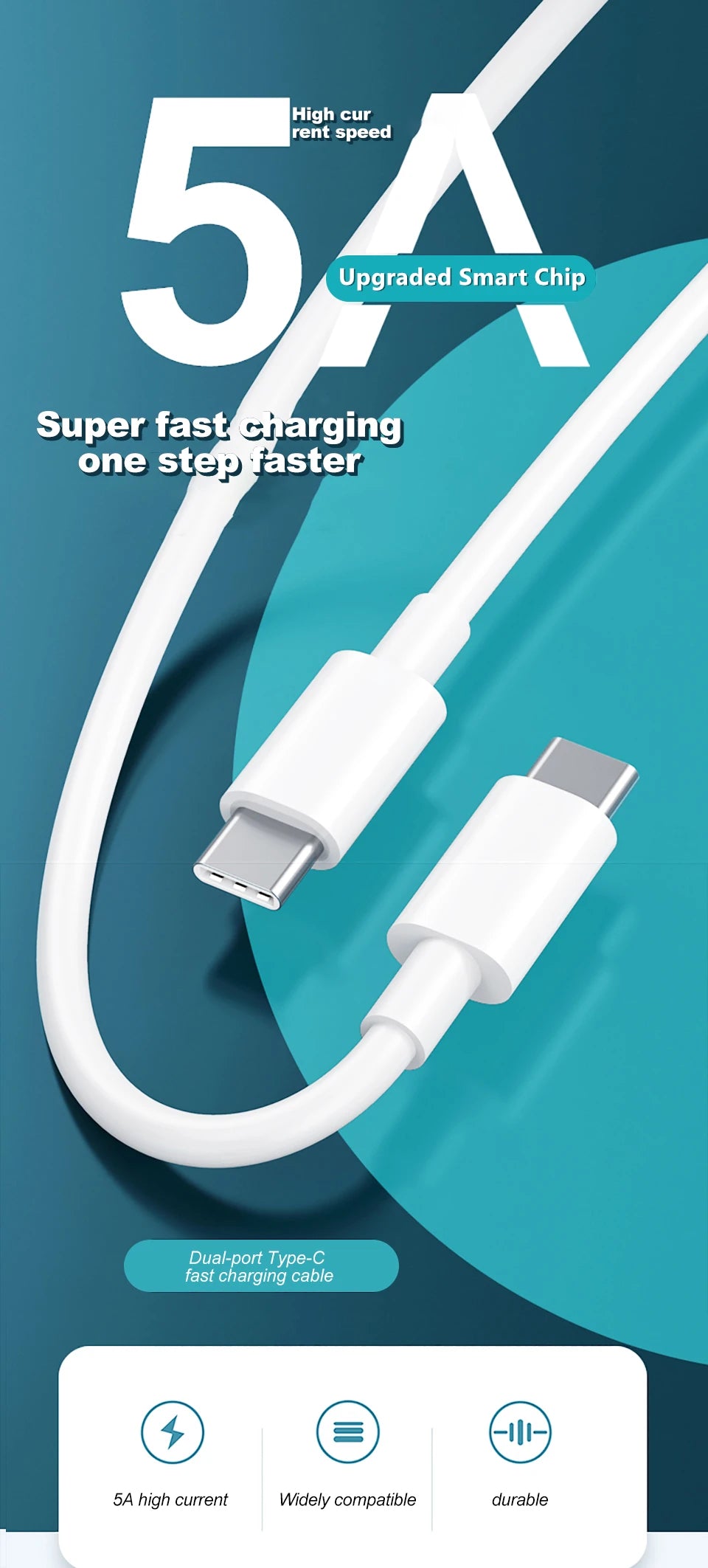 100W USB-C to USB-C Fast Charging PD Cable For iPhone 15 16 17 Pro Max Huawei Mate 60 Xiaomi Samsung Type C to Type C Data Cable Beauty World Shop