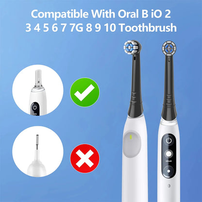 4/8/12/16 Pack Replacement Toothbrush Heads Compatible with Oral B iO, Brush Heads for Oral-B iO 2/3/4/5/6/7/8/9/10/7G Series Beauty World Shop