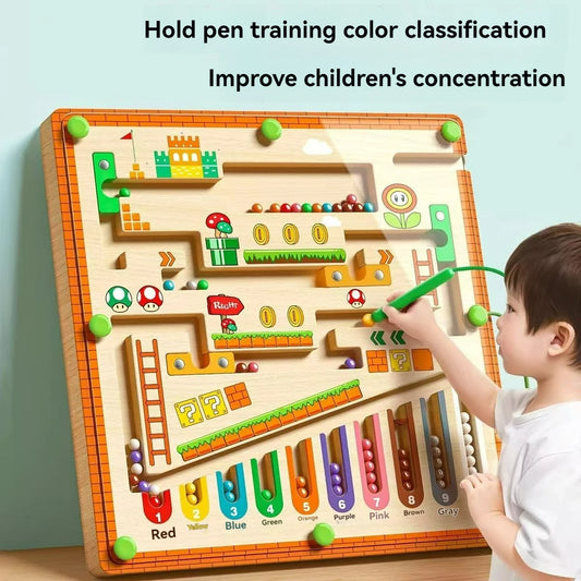 Children's Magnetic Maze Walking Ball Baby Concentration Training, Writing Logic Thinking 3 year Old Early Education Puzzle To Beauty World Shop