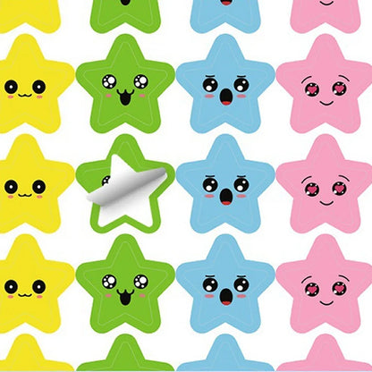 450-3000 Sheet Happy Face Stars Reward Sign Stickers Pack DIY Skateboard Suitcase Stationery Decals Decor Phone Laptop Gift Toys Beauty World Shop