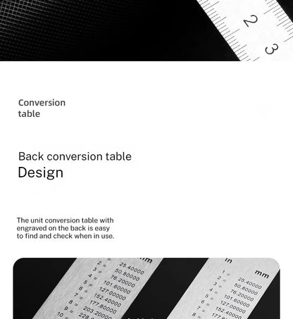 Deli Stainless Steel Ruler for Students And Woodworkers Straight Edge Measuring Tool for Drawing And Drafting 15/20/30/50cm Beauty World Shop