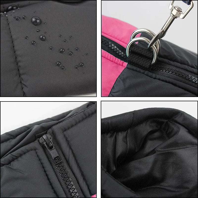 Warm Winter Dog Jacket For Winter Padded Pet Vest Coat For Small Large Dogs Waterproof Pets Clothes With D-ring Golden Retriever