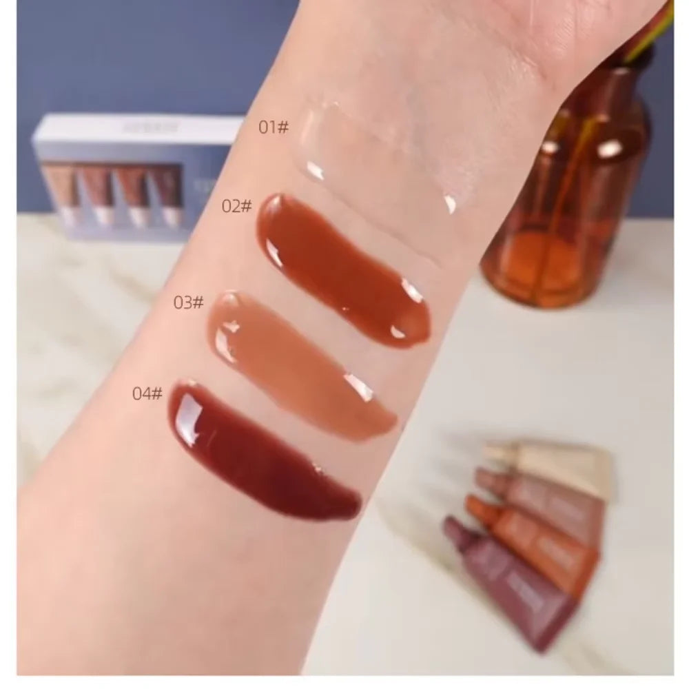 Moisturizing Mirror Lip Gloss Lip Vanilla Pink Sugar Coffee Cake Smell Lipstick Transparent Oil Makeup Beauty World Shop
