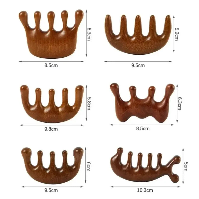 Natural Gua Sha Massage Comb Wide Tooth Facial Massager for Head Face Scalp Body - Guasha Scraping Tool for Relaxation Beauty Trend Shop