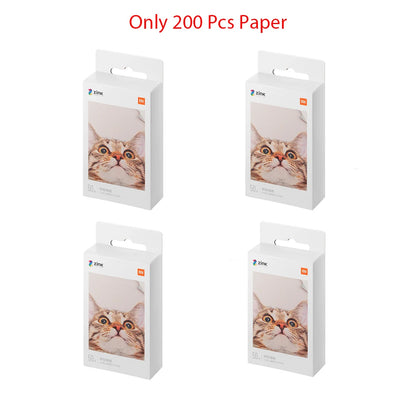 Original 100% Xiaomi ZINK Pocket Printer Paper Self-adhesive Photo Print 50pcs Sheets Xiaomi 3-inch Mini Pocket Photo Printer CN Beauty World Shop