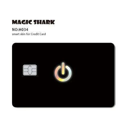 Magic Shark Skull Panda Hunter Broke Blue Eyes Dragon Laser Holographic Sticker Cover Film Skin for Credit Bank Debit Card Beauty World Shop