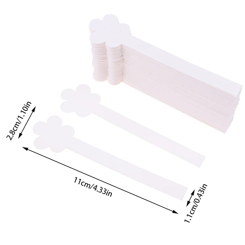 100pcs/lot Round Head Testing Aromatherapy Fragrance Perfume Essential Oils Test Tester Paper Strips Flower Shape Beauty World Shop