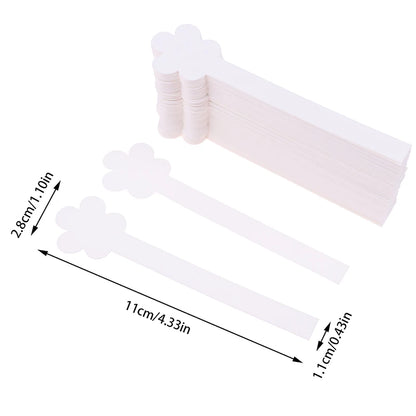 100pcs/lot Round Head Testing Aromatherapy Fragrance Perfume Essential Oils Test Tester Paper Strips Flower Shape Beauty World Shop