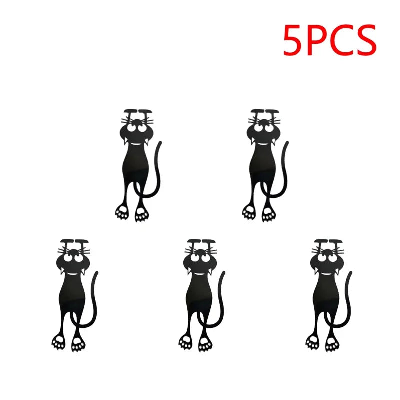 1-5PCS Kawaii Black Cat Bookmarks for Books 3D Plastic Stereo Animal Book Mark for Student Teacher's Gifts Creative Stationery Beauty World Shop