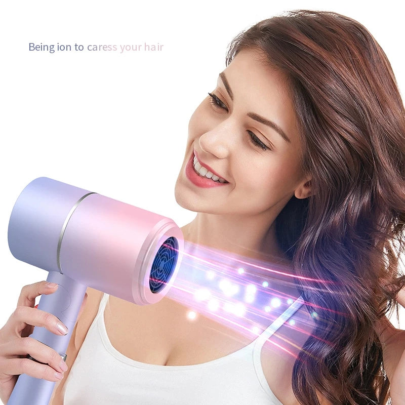 Folding Hairdryer High Power Negative Ion Hair Dryer Home Thermostatic Travel Portable Silent Hair Brush Dryer 2025 Beauty World Shop