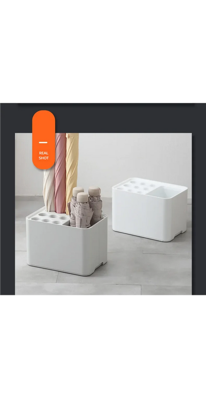 Umbrella rack with drip tray, suitable for space saving storage in the corner of the entrance passage, can hold 10/15 umbrellas Beauty World Shop