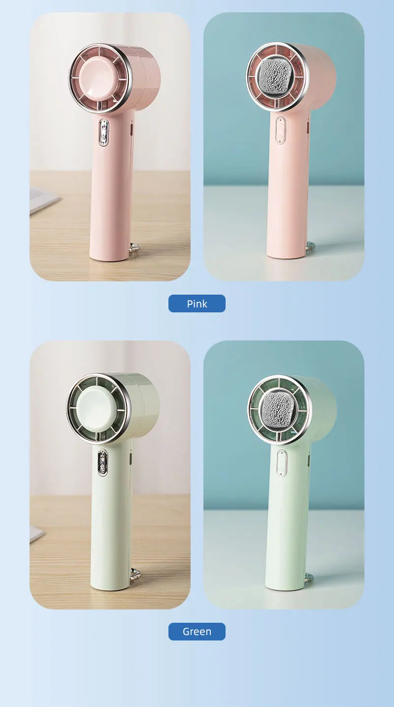 New Handheld Portable Fan 100 Wind Speeds Adjustable Refrigeration Mini Turbo Fan Long-lasting High Speed Cold Compress Fan
