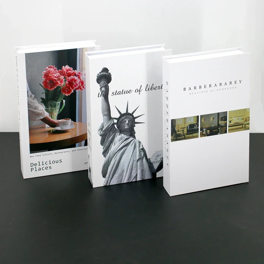 3Pcs Foldable Fashion Fake Books Living Room Decoration Designer Books Coffee Table Ornaments Club Hotel Room Villa Prop Books Beauty World Shop