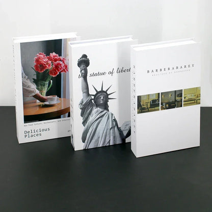 3Pcs Foldable Fashion Fake Books Living Room Decoration Designer Books Coffee Table Ornaments Club Hotel Room Villa Prop Books Beauty World Shop