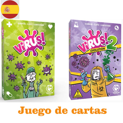 Virus! - Juego de cartas - El Juego mas contagioso. Edicion Española. +8 años VIRUS! 2 Evolution (Expansión) - Juego de cartas ( Beauty World Shop