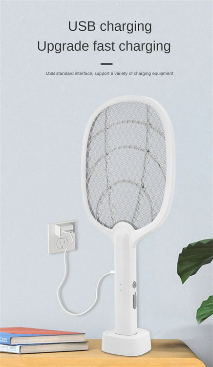 Mosquito Killer Lamp USB Rechargeable Electric Foldable Mosquito Killer Racket Fly Swatter Repellent Lamp Zapper Insects Racket Beauty World Shop