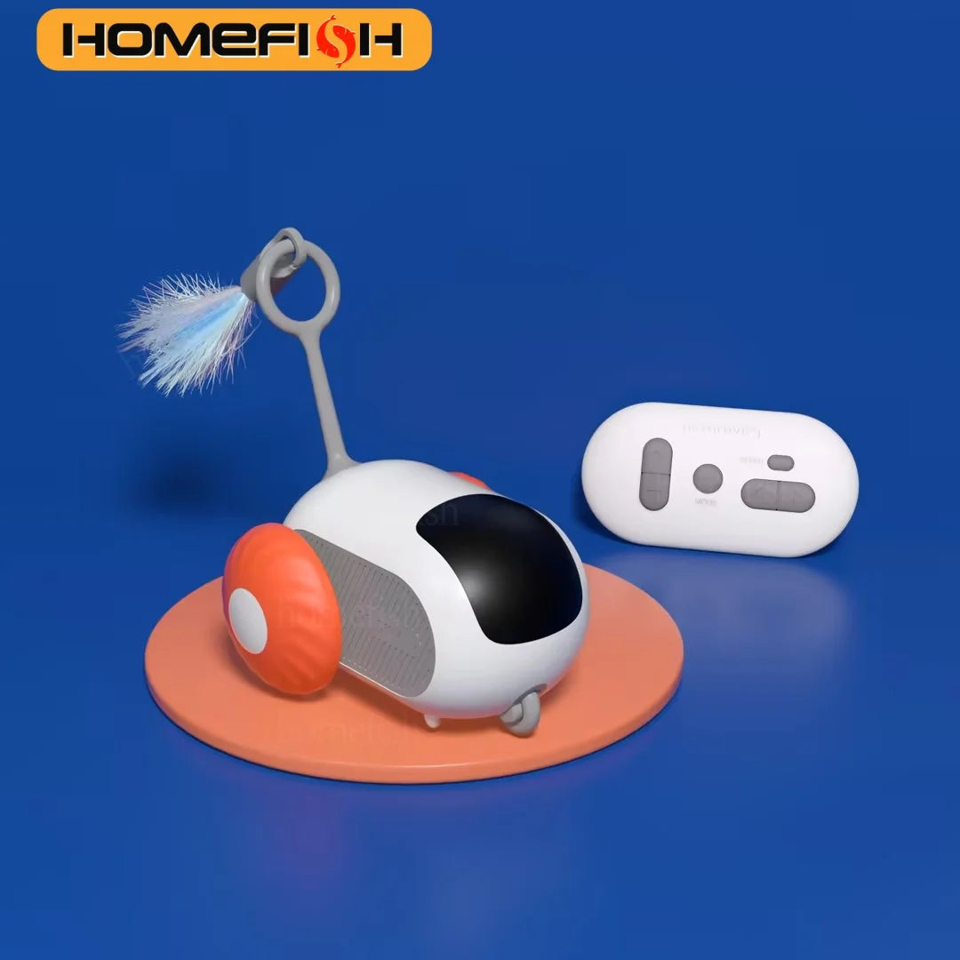 Smart Cat Car 2 Modes Automatic Moving Remote Controlled Car for Cats Dogs Interactive Playing Kitten Training Pet Supplies Beauty Fashion