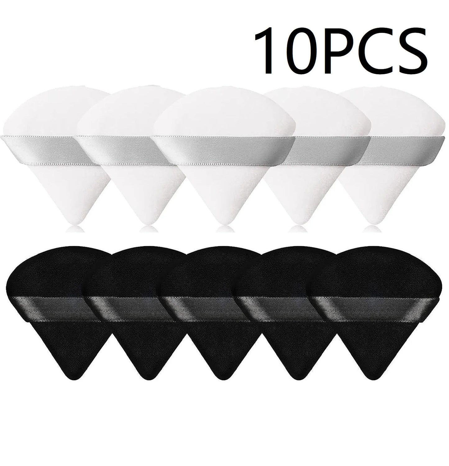 10PCS Puff Triangle Makeup Beauty Sponge Puff Triangle for Powder Makeup Blender Finger Puff Make Up Accessories Cosmetics PF03 Beauty World Shop