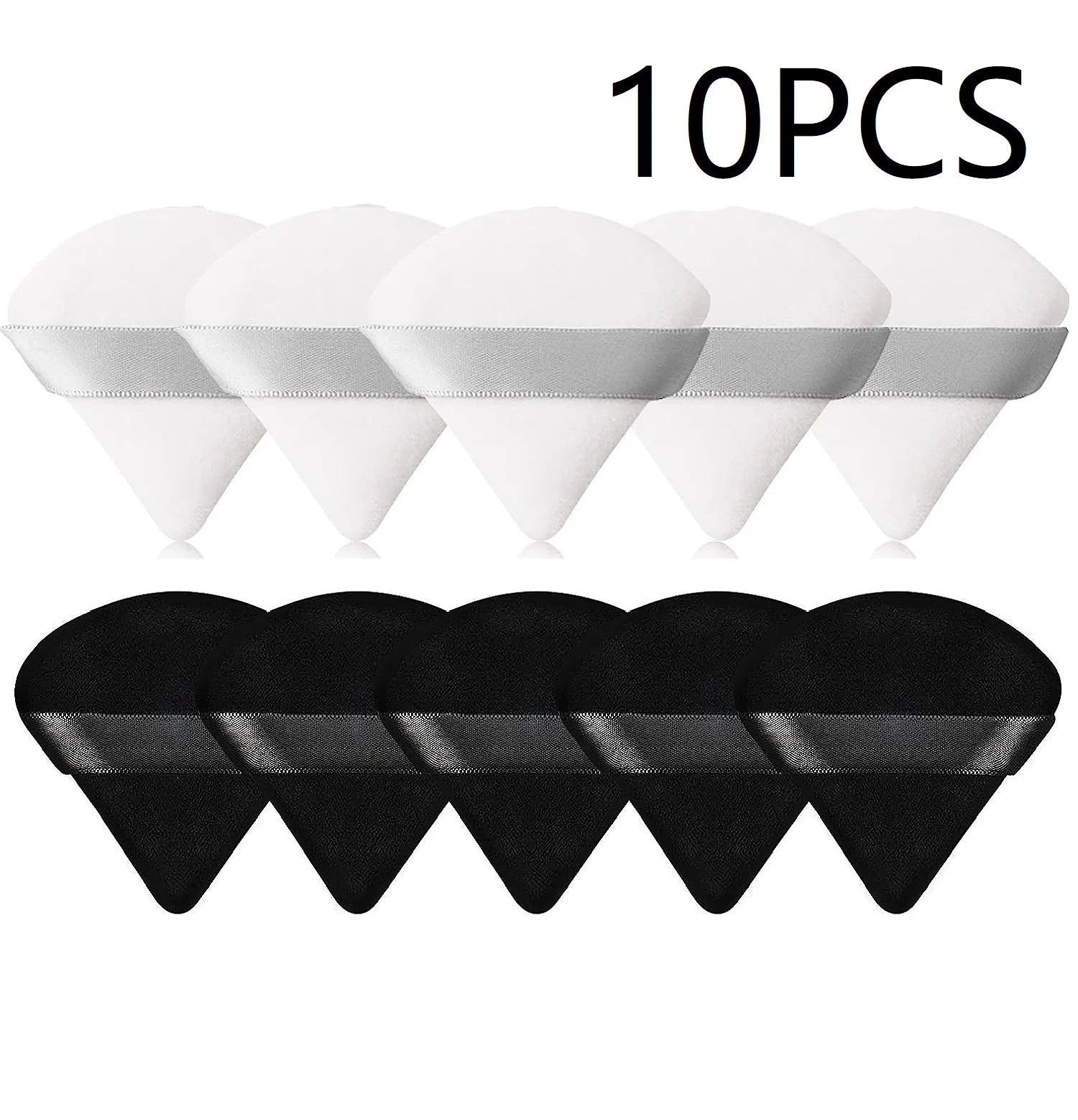 10PCS Puff Triangle Makeup Beauty Sponge Puff Triangle for Powder Makeup Blender Finger Puff Make Up Accessories Cosmetics PF03 Beauty World Shop