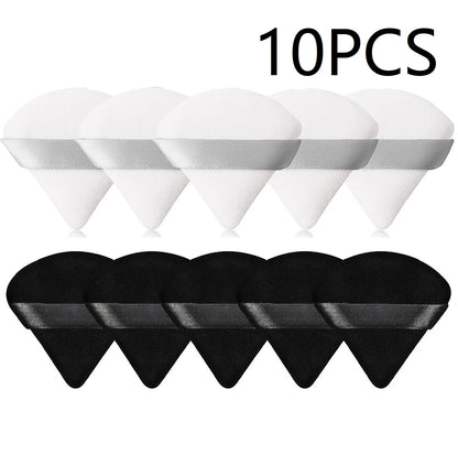 10PCS Puff Triangle Makeup Beauty Sponge Puff Triangle for Powder Makeup Blender Finger Puff Make Up Accessories Cosmetics PF03 Beauty World Shop