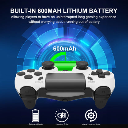 GAMINJA 6-axis Gyroscope Dual Vibration With touch pad Wireless Gamepad Bluetooth Controller For PS4 PS3 Console Computer PC Beauty World Shop