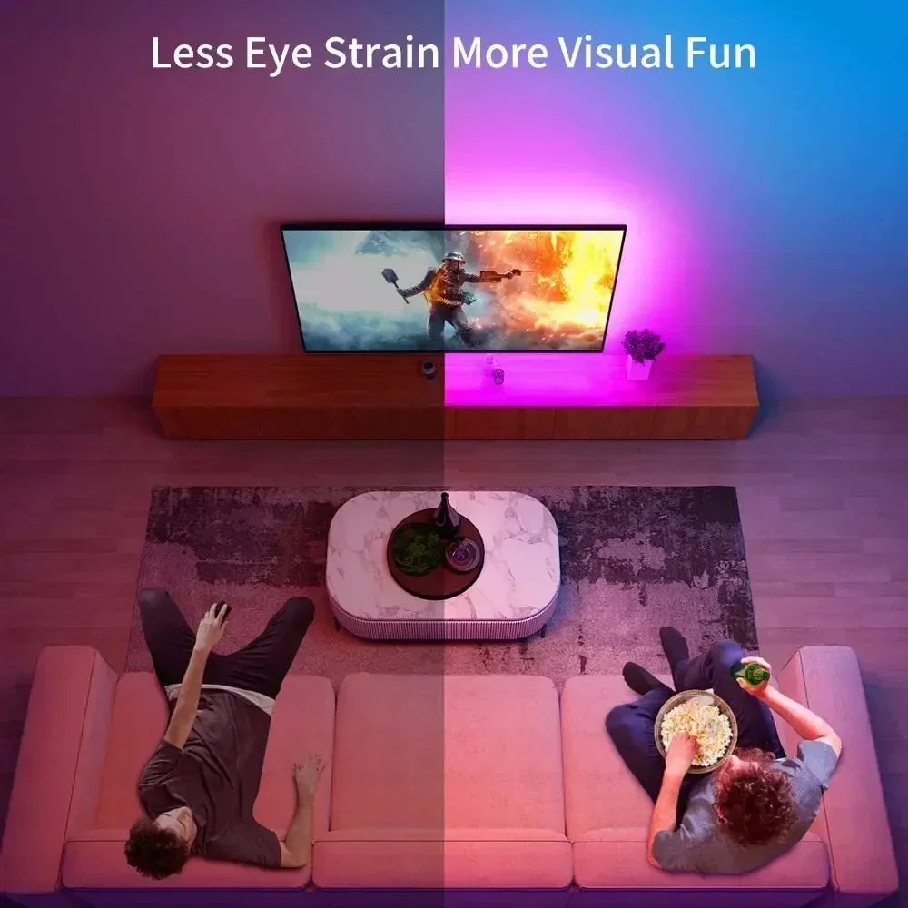 Bluetooth USB 5V RGB LED Strip Light 5050 Controller 5M Flexible Diode Lamp Tape Lights TV Background Lighting Desk Room Decor Beauty Fashion