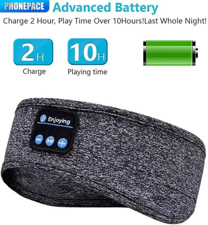 HOMEFISH BT Earphones Sports Sleeping Headband Elastic Wireless Headphones Music Eye Mask Wireless Bluetooth Headset Headband Beauty World Shop
