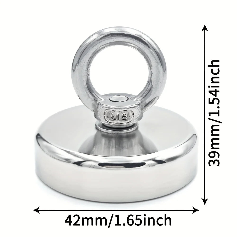 D16~D42mm Super Strong Neodymium Fishing Hook N52 Heavy Duty Rare Earth Neodymium with Countersunk Hole Eyebolt Salvage Magnetic Beauty World Shop