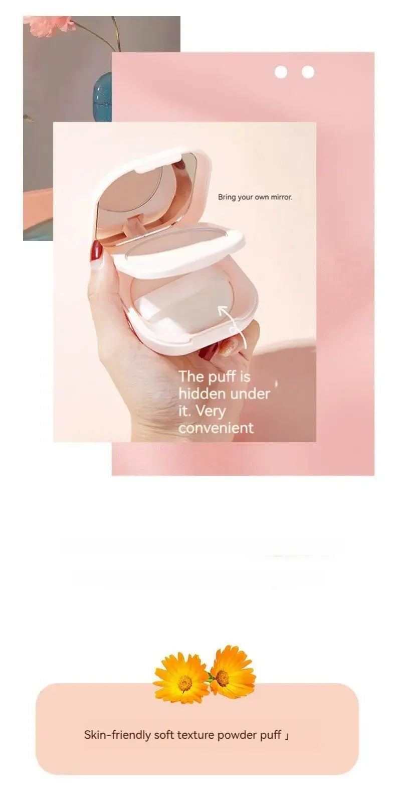 Setting Powder Oil Control Makeup Setting Brightening Skin Tone Setting Powder With Mirror Compact Portable Makeup Powder Beauty World Shop