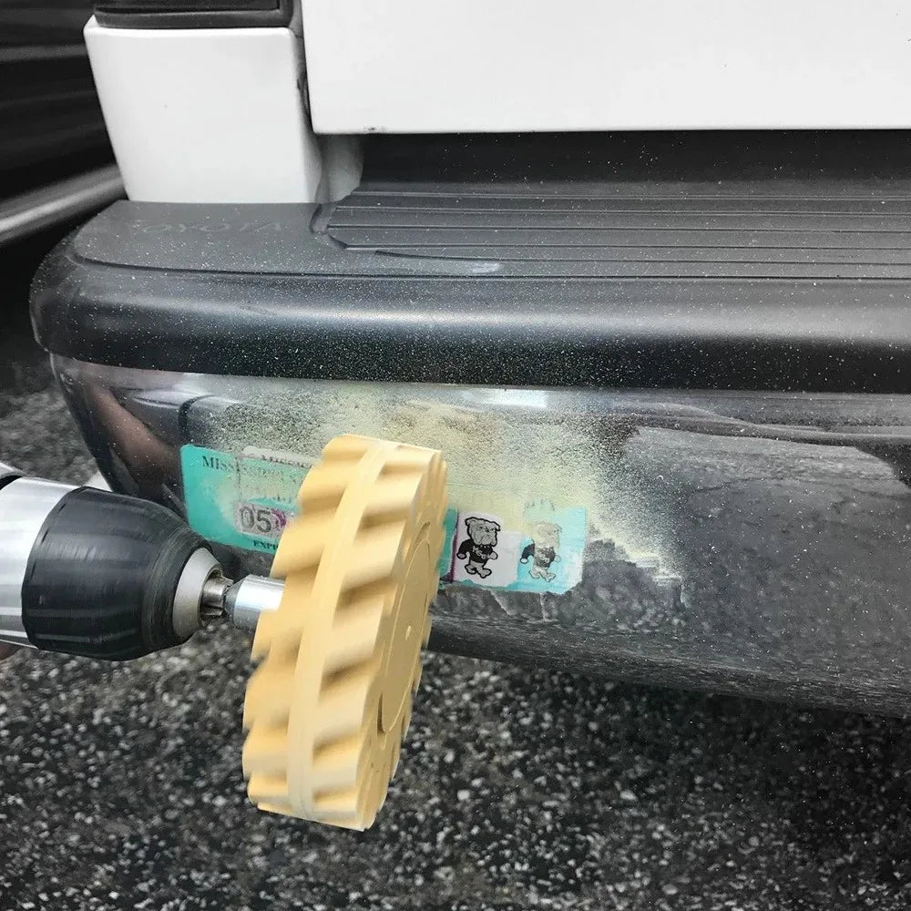 100mm 4 Inch Car Eraser Wheel Smooth Power Drill Adapter Decal Removal Paint Repair Rubber Effective Practical Quick Pinstripe Beauty Trend Shop