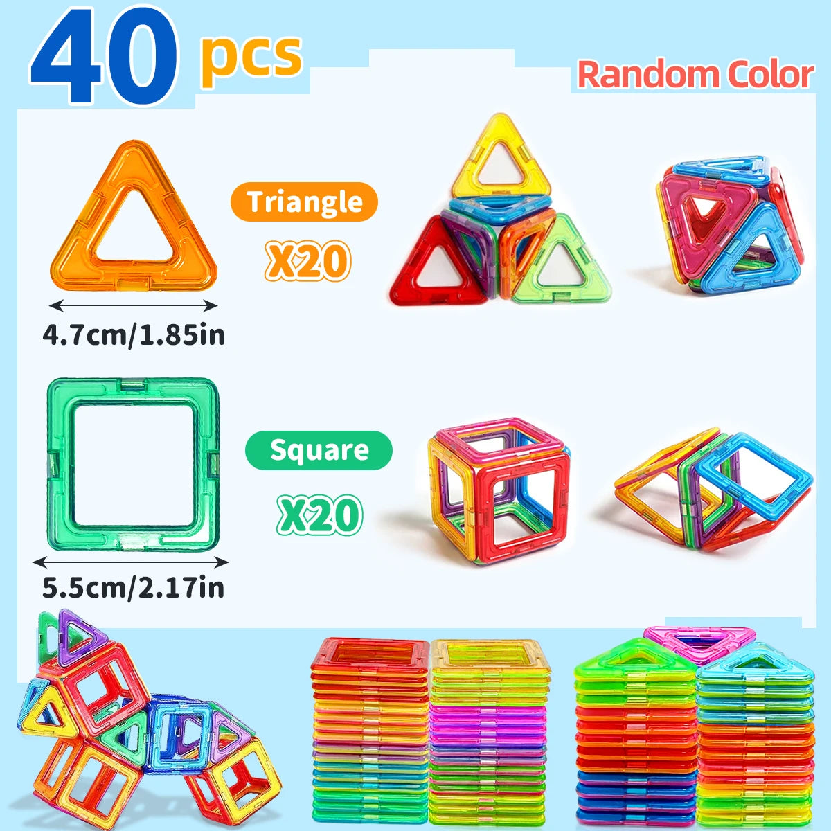 Magnetic Building Blocks DIY Magnets Toys medium size STEM Toys Construction Toys Learning Educational Magnet Toys Beauty World Shop