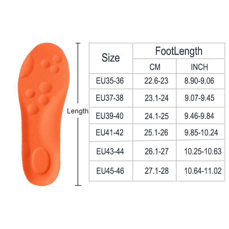 1/2/4pairs Latex Sport Insoles Soft High Elasticity Shoe Pads Orthotic Breathable Shock Absorption Cushion Arch Support Insole Beauty World Shop