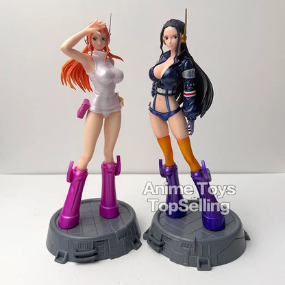 26cm/10.23in Anime One Piece Action Figure Robin Figure Nami Figure PVC Toys Statue Model Collectible Toys Gifts Beauty World Shop