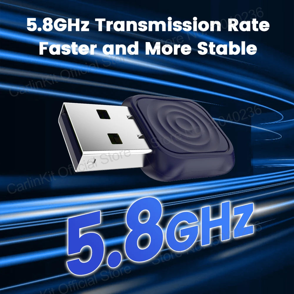 CarlinKit 5.0 Mini Ultra Wireless Adapter Wireless CarPlay Android Auto For OEM Car Plug and Play WiFi Bluetooth Auto Connection Beauty World Shop