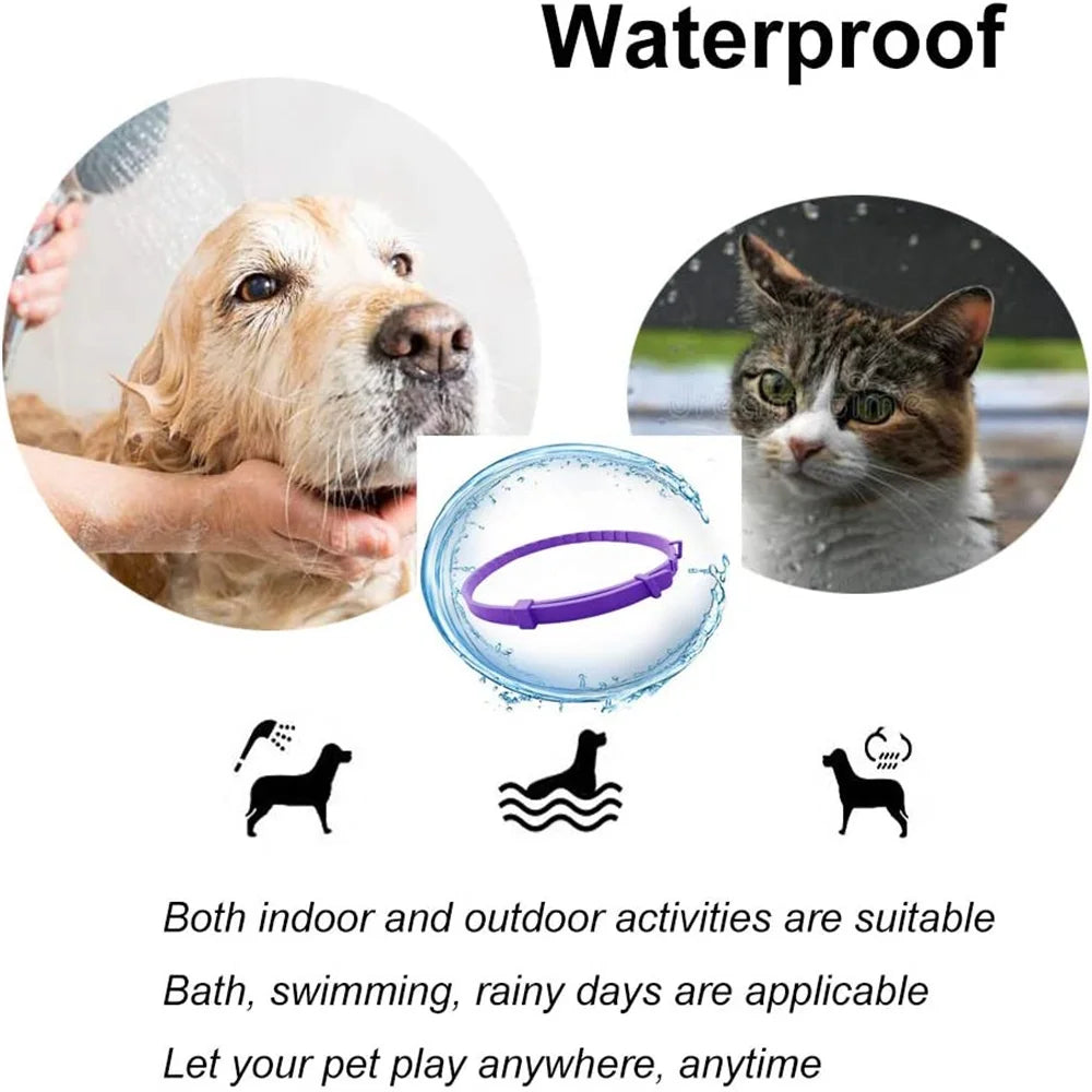 Pet Calming Collar For Cats Dogs Adjustable Anxiety Pheromone Reducing Pet Collar Lasting Natural Calm Relax Soothing Collars Beauty World Shop